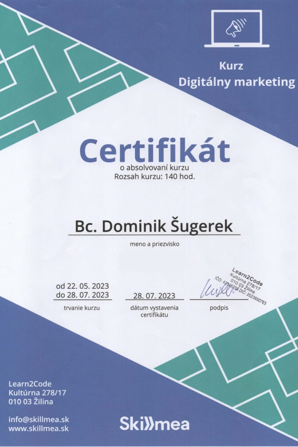 skillmea digitalny marketing 140h